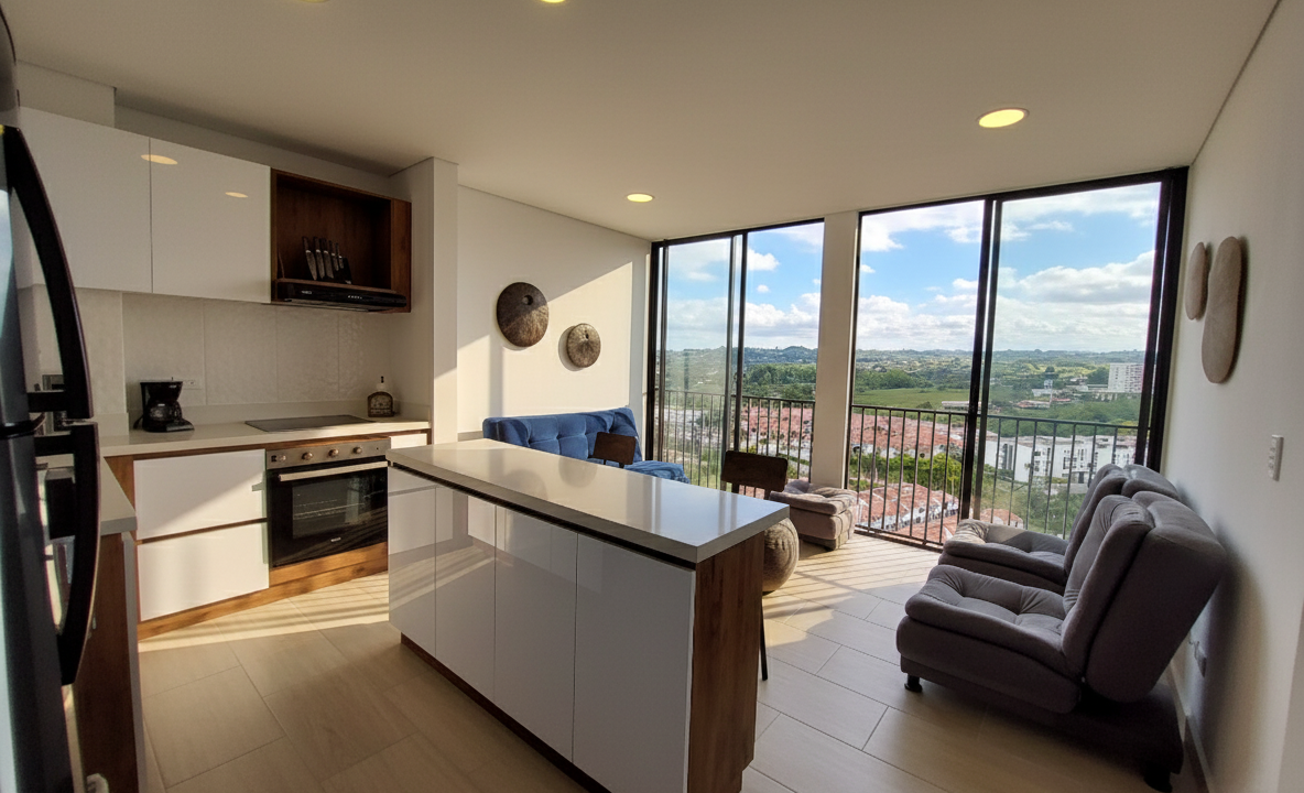 sala Apartamento Amara y barra americana